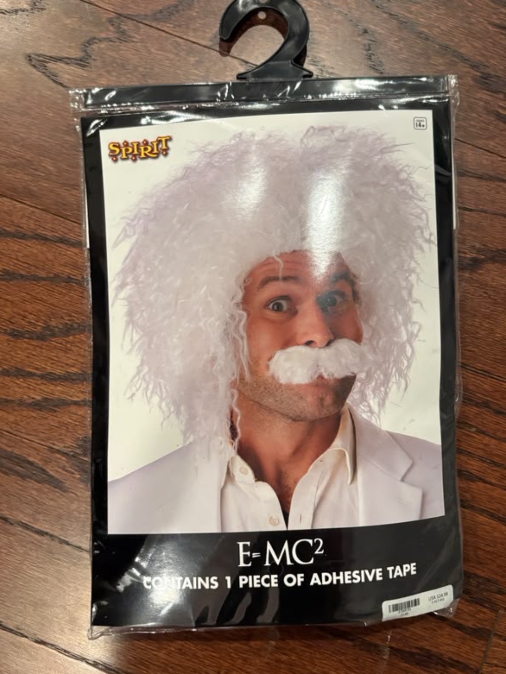 Spirit White Curly Costume Wig with Matching White Mustache